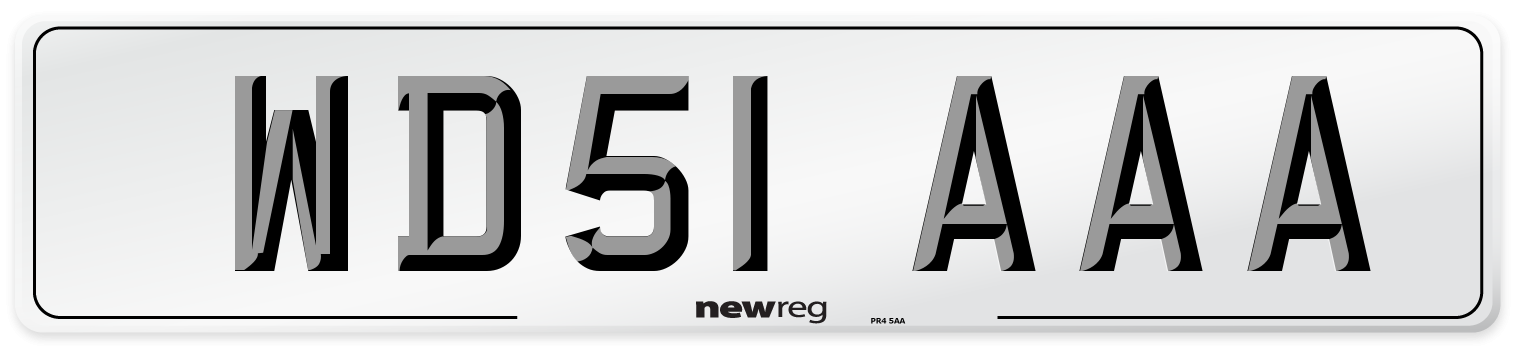 WD51 AAA Number Plate from New Reg